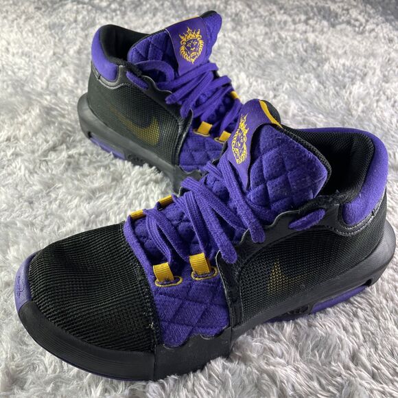 Nike Shoes Mens 9.5 Black Purple Yellow LeBron Witness 8 Lakers LBJ VIII Hoops main image 11